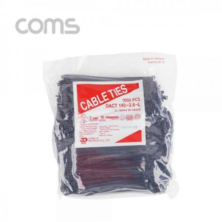 디바이스마트,컴퓨터/모바일/가전 > 네트워크/케이블/컨버터/IOT > 네트워크 자재/공구/타이 > 케이블타이/몰드,Coms,케이블 타이(1봉)중 검정 - 동아 140*3.6mm, 1000PCS [T2851],Coms 케이블 타이(1봉)중 검정 - 동아 140*3.6mm/ 1000PCS