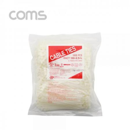 디바이스마트,컴퓨터/모바일/가전 > 네트워크/케이블/컨버터/IOT > 네트워크 자재/공구/타이 > 케이블타이/몰드,Coms,케이블 타이(1봉)소 흰색 - 동아 100*2.5mm, 1000PCS [T3273],Coms 케이블 타이(1봉)소 흰색 - 동아 100*2.5mm/ 1000PCS