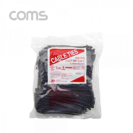 디바이스마트,컴퓨터/모바일/가전 > 네트워크/케이블/컨버터/IOT > 네트워크 자재/공구/타이 > 케이블타이/몰드,Coms,케이블 타이(1봉)소 검정 - 동아 100*2.5mm, 1000PCS [T2852],Coms 케이블 타이(1봉)소 검정 - 동아 100*2.5mm/ 1000PCS