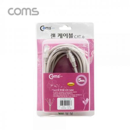 디바이스마트,컴퓨터/모바일/가전 > 네트워크/케이블/컨버터/IOT > 데이터/통신 관련 케이블 > 랜 케이블,Coms,랜케이블(Direct/Cat 6) / 회색 / 1000Mbps LC / 고급포장 / 5M [BC198],Coms 랜케이블(Direct/Cat 6) / 회색 / 1000Mbps LC / 고급포장 / 5M