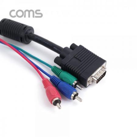 디바이스마트,케이블/전선 > 영상/음향 케이블 > 컴퍼넌트 케이블,Coms,DVD 컴포넌트 케이블(3선) / VGA(M)/컴포넌트(M) / 1.5M [AV9692],Coms DVD 컴포넌트 케이블(3선) / VGA(M)/컴포넌트(M) / 1.5M