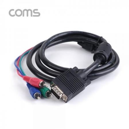 디바이스마트,케이블/전선 > 영상/음향 케이블 > 컴퍼넌트 케이블,Coms,DVD 컴포넌트 케이블(3선) / VGA(M)/컴포넌트(M) / 1.5M [AV9692],Coms DVD 컴포넌트 케이블(3선) / VGA(M)/컴포넌트(M) / 1.5M