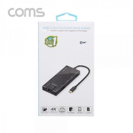 디바이스마트,컴퓨터/모바일/가전 > 네트워크/케이블/컨버터/IOT > 리피터/젠더/전원 케이블 > 컨버터,Coms,USB 3.1 Type-C 멀티 컨버터 / 7 in 1 / 도킹 (HDMI, USB 3.0, 카드리더, PD) [FW764],Coms USB 3.1 Type-C 멀티 컨버터 / 7 in 1 / 도킹 (HDMI/ USB 3.0/ 카드리더/ PD)
