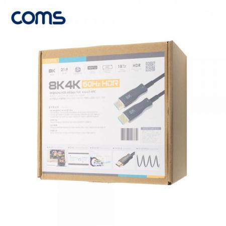 디바이스마트,케이블/전선 > 영상/음향 케이블 > HDMI 케이블,Coms,HDMI 2.1 AOC 리피터 광케이블 100M / 8K@60Hz, 최대4K@120Hz [CB778],Coms HDMI 2.1 AOC 리피터 광케이블 100M / 8K@60Hz/ 최대4K@120Hz