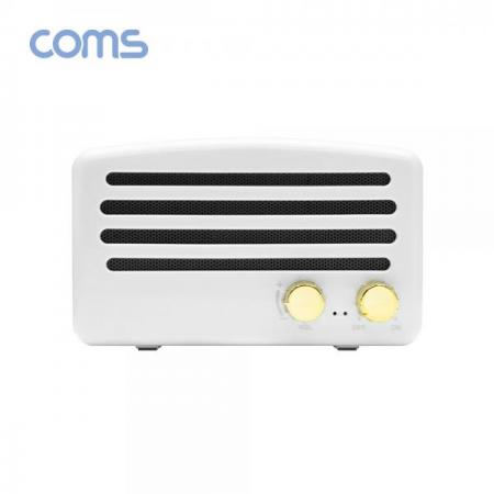 디바이스마트,컴퓨터/모바일/가전 > 음향ㆍ영상ㆍ카메라 > 블루투스 사운드 > 블루투스 스피커,Coms,휴대용 블루투스 스피커(화이트) / 2대 이용시 TWS 2채널 스테레오 지원 [NS182],Coms 휴대용 블루투스 스피커(화이트) / 2대 이용시 TWS 2채널 스테레오 지원