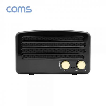 디바이스마트,컴퓨터/모바일/가전 > 음향ㆍ영상ㆍ카메라 > 블루투스 사운드 > 블루투스 스피커,Coms,휴대용 블루투스 스피커(블랙) / 2대 이용시 TWS 2채널 스테레오 지원 [NS181],Coms 휴대용 블루투스 스피커(블랙) / 2대 이용시 TWS 2채널 스테레오 지원