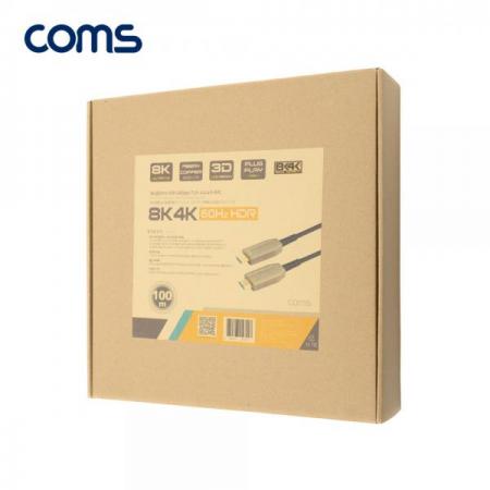 디바이스마트,케이블/전선 > 영상/음향 케이블 > HDMI 케이블,Coms,HDMI 2.1 리피터 광케이블 100M / 8K@60Hz, 최대4K@120Hz [ET755],Coms HDMI 2.1 리피터 광케이블 100M / 8K@60Hz/ 최대4K@120Hz