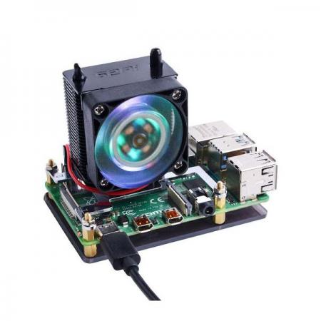 디바이스마트,오픈소스/코딩교육 > 라즈베리파이 > 아답터/방열판/OS/기타,52PI,라즈베리파이4 호환 Black Warrior ICE Tower CPU Cooling Fan [EP-0111],라즈베리 파이 4B, 3B, 3B+ 지원 / DC 5V 전원 입력 / 아이스 타워 구조 / 정격 전력 0.4W @ 5V, 0.08A