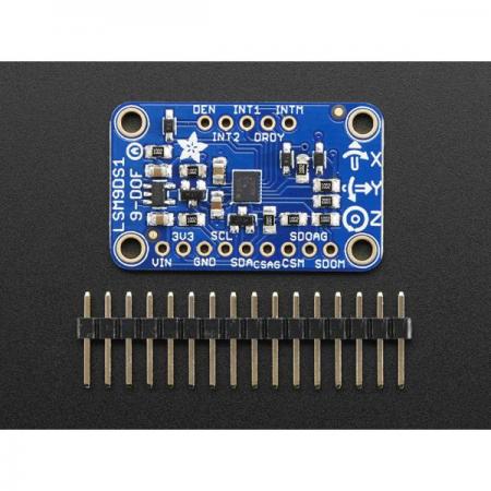디바이스마트,MCU보드/전자키트 > 센서모듈 > IMU/AHRS(9축 이상),Adafruit,Adafruit 9-DOF Accel/Mag/Gyro+Temp Breakout Board - LSM9DS1 [ada-3387],Arduino 호환 / 3축 가속도계, 3축 지자계, 3축 자이로스코프가능 센서 /  LSM9DS1을 탑재 / I2C와 SPI인터페이스를 이용