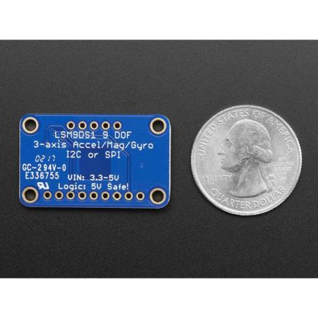 디바이스마트,MCU보드/전자키트 > 센서모듈 > IMU/AHRS(9축 이상),Adafruit,Adafruit 9-DOF Accel/Mag/Gyro+Temp Breakout Board - LSM9DS1 [ada-3387],Arduino 호환 / 3축 가속도계, 3축 지자계, 3축 자이로스코프가능 센서 /  LSM9DS1을 탑재 / I2C와 SPI인터페이스를 이용