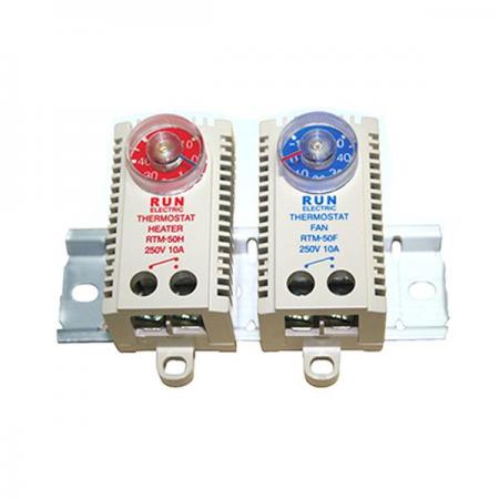 디바이스마트,스위치/부저/전기부품 > 지원부품 > 히터/열풍/열선,런전자,기계식 미니 자동온도조절기 RTM-50F,전류 : AC250V, 10A / 온도범위 : -10~50℃ / 온도편차 : ±5℃ / 제어편차 : 7℃ / FAN전용
