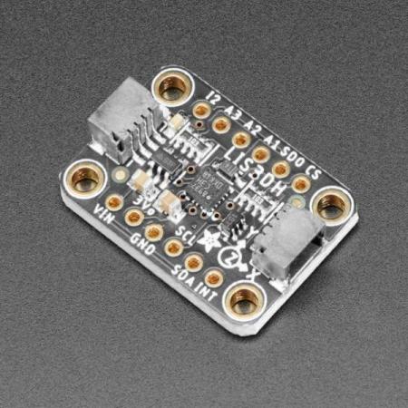 디바이스마트,MCU보드/전자키트 > 센서모듈 > 가속도/자이로/지자기센서 > 가속도센서,Adafruit,LIS3DH 3축 가속도 센서 / Adafruit LIS3DH Triple-Axis Accelerometer (+-2g/4g/8g/16g) [ada-2809],LIS3DH  기반 3 축 가속도계 /  I2C, SPI 인터페이스 / 3.3V 레귤레이터와 레벨 쉬프트 회로가 있어 Arduino 또는 마이크로 컨트롤러 사용가능