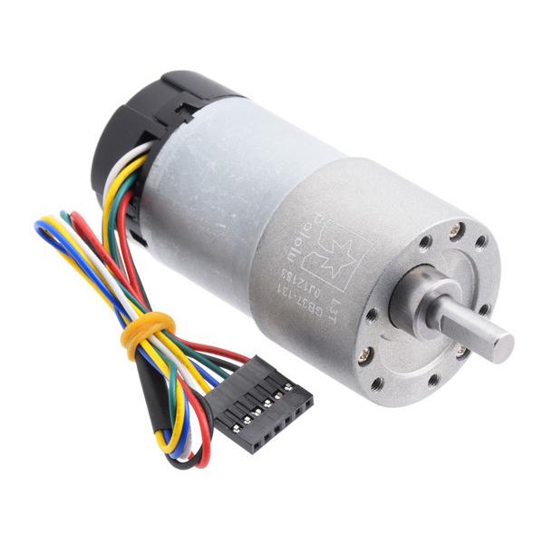 131:1 Metal Gearmotor 37Dx73L mm with 64 CPR Encoder (Helical Pinion) #4756