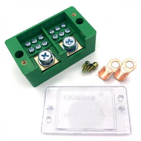 디바이스마트,커넥터/PCB > 터미널블럭 > 단자대 타입 > 전원 분배 단자대,,전원분배 단자대 / 터미널블럭 (입력2, 출력6) [SZH-CP002],전원분배 터미널 블럭 / FJ6/JHD-1 시리즈 / 전압:660V / 전류: 30A (각 회로당) / 2Pin (in), 6Pin (out)