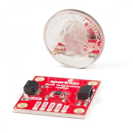 디바이스마트,MCU보드/전자키트 > 센서모듈 > 온도/습도 > 온도센서,SparkFun,SparkFun High Precision Temperature Sensor - TMP117 (Qwiic) [SEN-15805],TMP117 고정밀 온도센서 (0.0078 °C,16 비트 분해능)  / 작동 전압 범위:1.8 ~ 5.5V / 작동 온도 범위: -55 °C ~ + 150 °C / I2C 인터페이스 사용 (Qwiic 지원) / 온도제한 및 시스템보정을 위한 디지털 오프셋 포함