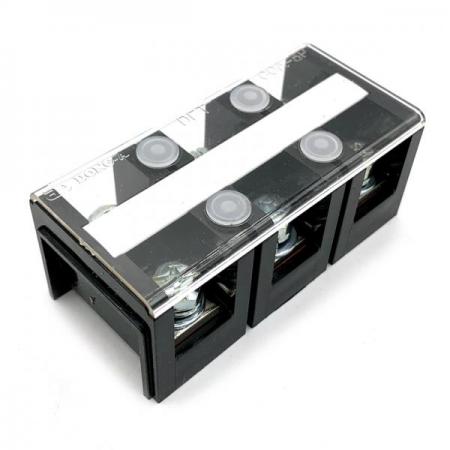 디바이스마트,커넥터/PCB > 터미널블럭 > 단자대 타입 > 고정식 단자대,카이스전자주식회사,터미널블럭 60A 3P,터미널 블럭 / 단자대 Type / 28.5mm pitch / 600V, 60A / AWG6~18 / 3pin / 볼트 사이즈 M6 / 브랜드 동아베스텍 or 카이스전자 랜덤 발송