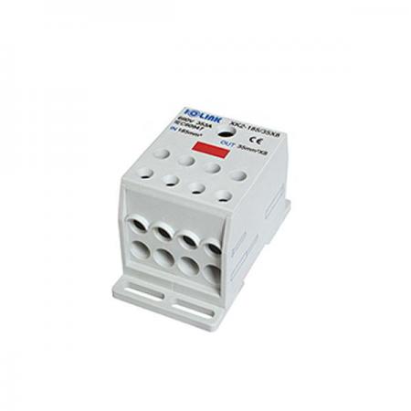 디바이스마트,커넥터/PCB > 터미널블럭 > 단자대 타입 > 전원 분배 단자대,IOLINK,배선형 전원분배블럭 XK2-185/35*8,부스바 제작이 필요없는 신개념 배선형 전원분배블럭