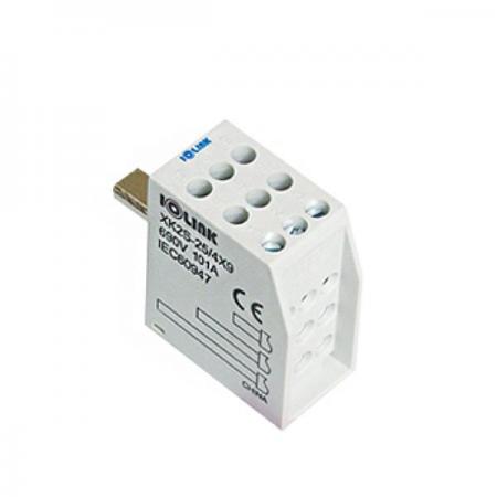 디바이스마트,커넥터/PCB > 터미널블럭 > 단자대 타입 > 전원 분배 단자대,IOLINK,직결형 전원분배블럭 XK2S-25/4*9,차단기 단자와 직접 체결하는 신개념 직결형 전원분배블럭