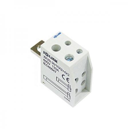 디바이스마트,커넥터/PCB > 터미널블럭 > 단자대 타입 > 전원 분배 단자대,IOLINK,직결형 전원분배블럭 XK2S-35/10*2+4*2,차단기 단자와 직접 체결하는 신개념 직결형 전원분배블럭