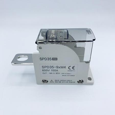 디바이스마트,커넥터/PCB > 터미널블럭 > 단자대 타입 > 전원 분배 단자대,IOLINK,전원분배블럭 SPD35-9*M4,차단기 직결형 Screw식 전원분배블럭
