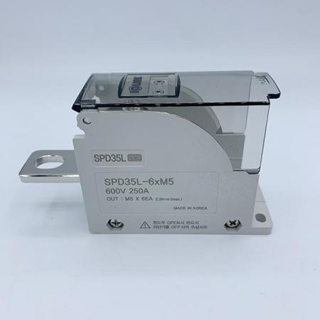 디바이스마트,커넥터/PCB > 터미널블럭 > 단자대 타입 > 전원 분배 단자대,IOLINK,전원분배블럭 SPD35L-6*M5,차단기 직결형 Screw식 전원분배블럭