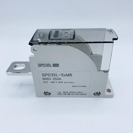 디바이스마트,커넥터/PCB > 터미널블럭 > 단자대 타입 > 전원 분배 단자대,IOLINK,전원분배블럭 SPD35L-5*M6,차단기 직결형 Screw식 전원분배블럭