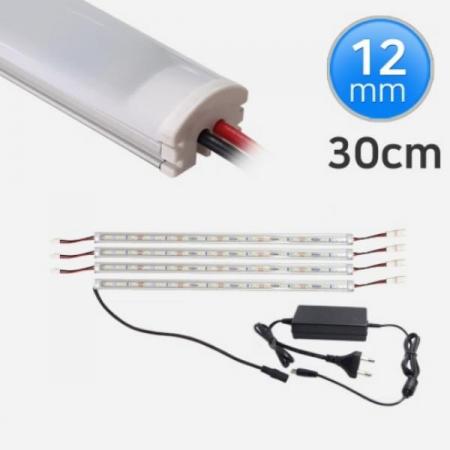 디바이스마트,LED/LCD > LED 인테리어조명 > LED BAR,그린맥스,12mm형 12V LED바 30cm 4개+어댑터 세트,국산 LED바와 어댑터 세트상품입니다. / 전압 : 12V / 길이 : 30cm / LED바 갯수 : 4개