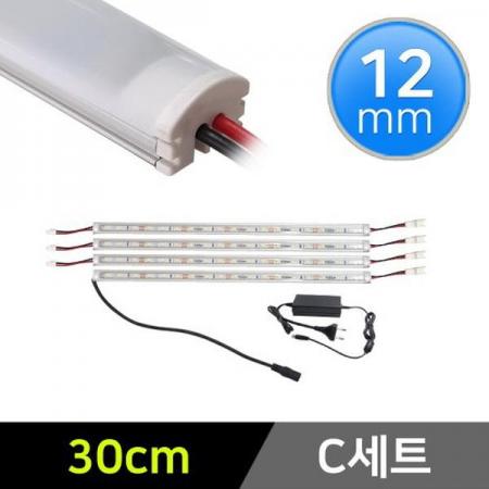 디바이스마트,LED/LCD > LED 인테리어조명 > LED BAR,그린맥스,12mm형 12V LED바 30cm 5개+어댑터 세트,국산 LED바와 어댑터 세트상품입니다. / 전압 : 12V / 길이 : 30cm / LED바 갯수 : 5개