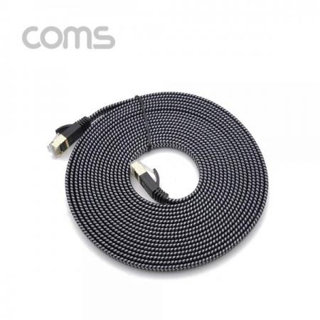 디바이스마트,컴퓨터/모바일/가전 > 네트워크/케이블/컨버터/IOT > 데이터/통신 관련 케이블 > 랜 케이블,Coms,랜케이블(Direct/Cat#7/플랫형) - 5M / Black [BT901],랜케이블(Direct/Cat#7/플랫형) - 5M / Black