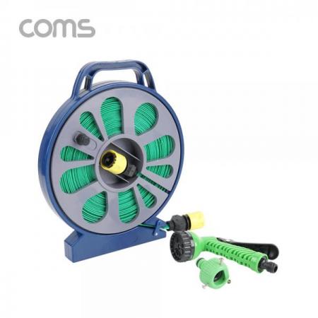 디바이스마트,사무/생활/서적 > 차량/생활/IOT > 차량외부용품 > 세차용품,Coms,휴대용 호스 / 릴호스 / Flat / Roll / 스프레이 건 / 15M [IT025],휴대용 호스 / 릴호스 / Flat / Roll / 스프레이 건 / 15M