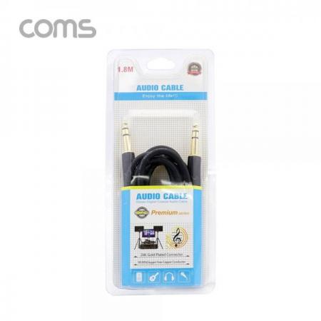 디바이스마트,컴퓨터/모바일/가전 > 네트워크/케이블/컨버터/IOT > 오디오/RCA/동축 케이블 > RCA 케이블,Coms,OFC 스테레오 케이블 6.5ø(6.3ø) 1.8M [BT782],OFC 스테레오 케이블 6.5ø(6.3ø) 1.8M