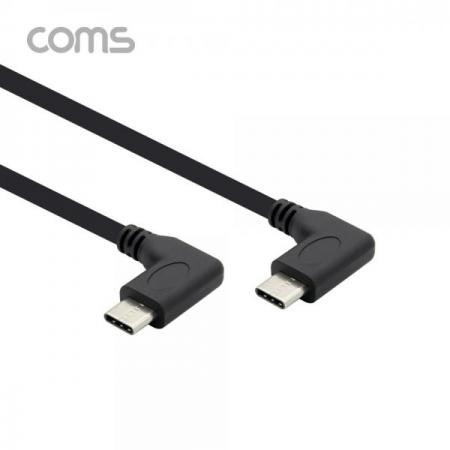 디바이스마트,케이블/전선 > USB 케이블 > 데이터케이블(MM) > USB 3.1 C타입 케이블,Coms,USB 3.1(Type-C) 케이블 C to C (M/M) 1m / 양쪽 꺾임 [BT778],USB 3.1(Type-C) 케이블 C to C (M/M) 1m / 양쪽 꺾임