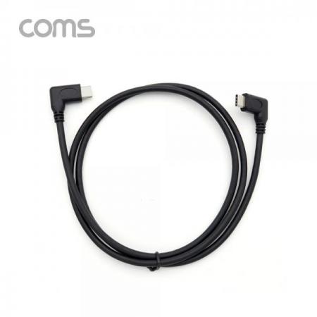 디바이스마트,케이블/전선 > USB 케이블 > 데이터케이블(MM) > USB 3.1 C타입 케이블,Coms,USB 3.1(Type-C) 케이블 C to C (M/M) 1m / 양쪽 꺾임 [BT778],USB 3.1(Type-C) 케이블 C to C (M/M) 1m / 양쪽 꺾임