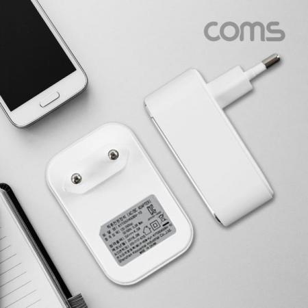 디바이스마트,컴퓨터/모바일/가전 > 스마트폰/스마트기기 > 충전기/보조배터리 > 멀티충전기,Coms,전원 멀티 충전기-USB 4P(E) 220V 전용/벽면 연결 [KT974],전원 멀티 충전기-USB 4P(E) 220V 전용/벽면 연결