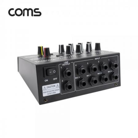 디바이스마트,컴퓨터/모바일/가전 > 음향ㆍ영상ㆍ카메라 > 앰프/리시버 > 기타 액세서리,Coms,8채널 미니 마이크 믹서 / 배터리내장 / 휴대가능 [BB211],8채널 미니 마이크 믹서 / 배터리내장 / 휴대가능