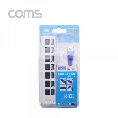 디바이스마트,컴퓨터/모바일/가전 > 네트워크/케이블/컨버터/IOT > 인터넷공유기/허브/랜카드 > USB허브/포트 확장 도킹스테이션,Coms,USB 3.0 7포트 허브 (무전원 / 각스위치) [BT773],USB 3.0 7포트 허브 (무전원 / 각스위치)