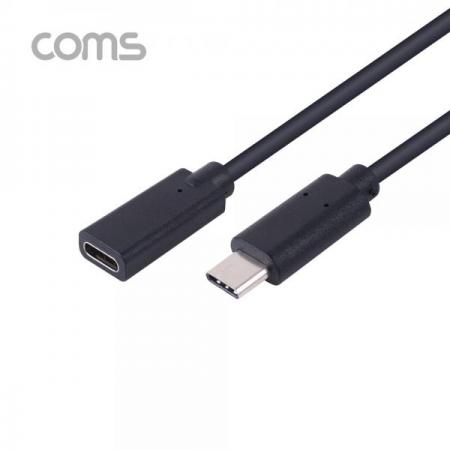 디바이스마트,케이블/전선 > USB 케이블 > 데이터케이블(MM) > USB 3.1 C타입 케이블,Coms,USB 3.1 Type-C Gen2 케이블 C to C (M/F) / 1m [BB321],USB 3.1 Type-C Gen2 케이블 C to C (M/F) / 1m