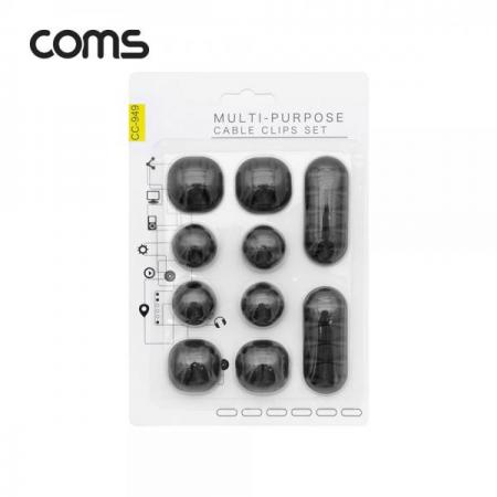 디바이스마트,컴퓨터/모바일/가전 > 네트워크/케이블/컨버터/IOT > 네트워크 자재/공구/타이 > 케이블타이/몰드,Coms,케이블 오거나이저 10pcs, Black [BT890],케이블 오거나이저 10pcs/ Black