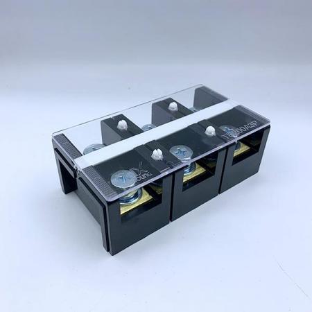 디바이스마트,커넥터/PCB > 터미널블럭 > 단자대 타입 > 고정식 단자대,한영넉스,단자대-HYT-2003,한영넉스 고정식 단자대 / HYT series / 전압: 600V / 전류: 200A / 볼트사이즈:M9 / pitch:45.2mm / 3핀