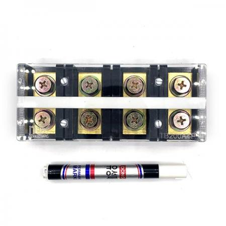 디바이스마트,커넥터/PCB > 터미널블럭 > 단자대 타입 > 고정식 단자대,한영넉스,단자대-HYT-2004,한영넉스 고정식 단자대 / HYT series / 전압: 600V / 전류: 200A / 볼트사이즈:M9 / pitch:45.2mm / 4핀