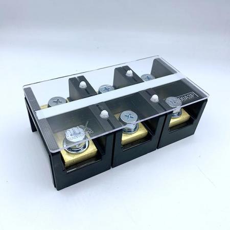 디바이스마트,커넥터/PCB > 터미널블럭 > 단자대 타입 > 고정식 단자대,한영넉스,단자대-HYT-3003,한영넉스 고정식 단자대 / HYT series / 전압: 600V / 전류: 300A / 볼트사이즈:M10 / pitch:51.5mm / 3핀