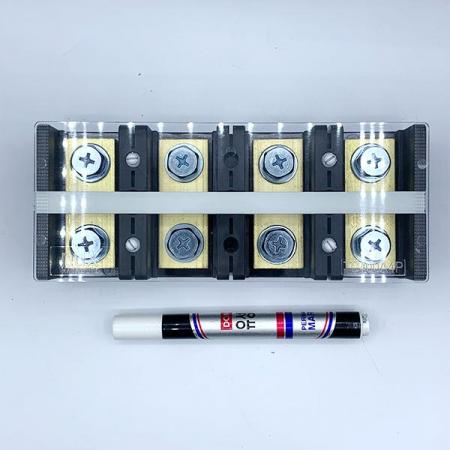 디바이스마트,커넥터/PCB > 터미널블럭 > 단자대 타입 > 고정식 단자대,한영넉스,단자대-HYT-4004,한영넉스 고정식 단자대 / HYT series / 전압: 600V / 전류: 400A / 볼트사이즈:M10 / pitch:50.3mm / 4핀