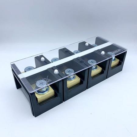 디바이스마트,커넥터/PCB > 터미널블럭 > 단자대 타입 > 고정식 단자대,한영넉스,단자대-HYT-4004,한영넉스 고정식 단자대 / HYT series / 전압: 600V / 전류: 400A / 볼트사이즈:M10 / pitch:50.3mm / 4핀