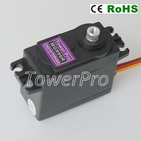 디바이스마트,기계/제어/로봇/모터 > 모터류 > 서보모터 > 브랜드(TowerPro) 서보모터,TowerPro,[정품] MG996R 메탈기어 디지털 서보모터,크기 : 40.7 × 19.7 × 42.9mm / 작동 속도 : 0.19 초 / 60도 (4.8v); 0.15 초 / 60도 (6.0v) / 작동 전압 : 4.8 ~ 6.6v