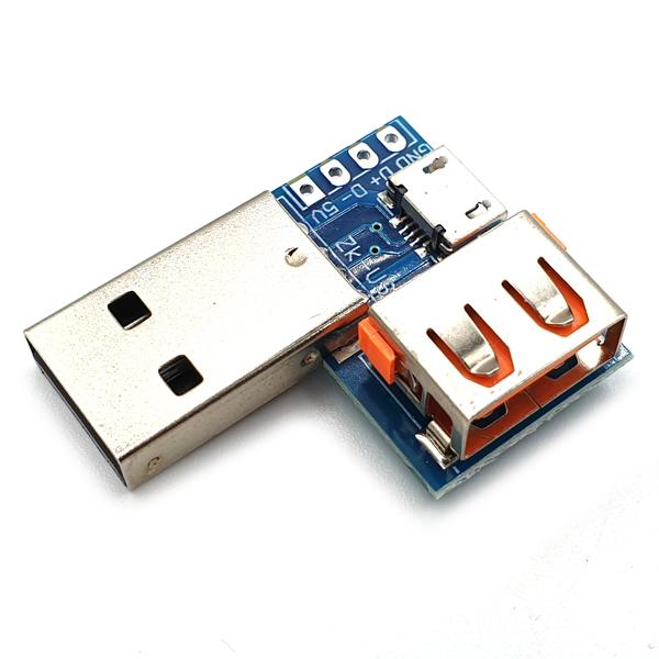멀티 USB 2.54mm 스루홀 변환 보드(USB A, micro B)