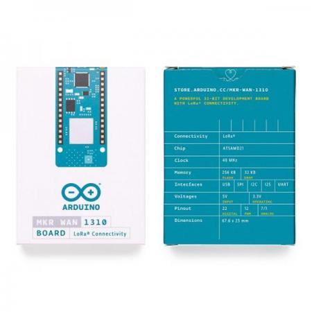 디바이스마트,오픈소스/코딩교육 > 아두이노 > 아두이노 정품 보드/쉴드/키트,아두이노,Arduino MKR WAN 1310 w/o Antenna,ABX00029 / LoRa를 활용한 저전력 프로젝트를 위한 실용적이고 비용효율적인 아두이노 / Atmel SAMD21 프로세서, Murata  CMWX1ZZABZ LoRa 모듈 기반 / ECC508 보안 칩셋 / 기존 버전 대비 새로운 배터리 충전 칩셋 및 2MB SPI 플래시 메모리, 소비전력 104uA(최저) / 5V 전원 가능