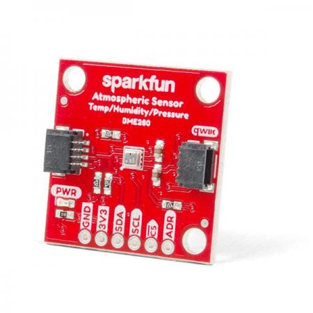 디바이스마트,MCU보드/전자키트 > 센서모듈 > 기압/무게/로드셀/Flex > 대기압/수압센서,SparkFun,SparkFun Atmospheric Sensor Breakout - BME280 (Qwiic) [SEN-15440],BME280 대기 센서 브레이크아웃 / 30kPa ~ 110kPa의 대기압, 상대 습도 및 온도 측정 / 작동 전압 : 1.71V-3.6V ( Qwiic 시스템의 기본값 : 3.3V ) / I2C 및 SPI 인터페이스 / 1mm피치, 4핀 JST 커넥터 사용 / 일기예보, 홈오토메이션에 사용 가능