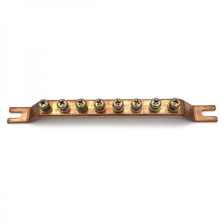 디바이스마트,커넥터/PCB > 터미널블럭 > 접지자재 > 부스바,,중앙 접지 부스바 8P,접지부스바 / 두께 : 3T / 넓이: 15mm / 1열 / 8핀