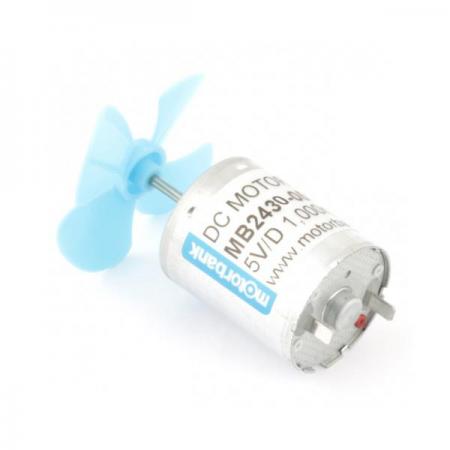 디바이스마트,기계/제어/로봇/모터 > 모터류 > DC모터 > 마이크로DC모터,MotorBank,아두이노용 소형DC모터 (MB2430-0510F) DC5V,아두이노 교육용 DC모터 / DC5V / 저전류 / 저소음 / Φ24.4 팬 장착 / 1,050rpm / 0.07W / 프로펠라 포함 제품