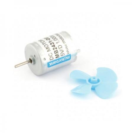 디바이스마트,기계/제어/로봇/모터 > 모터류 > DC모터 > 마이크로DC모터,MotorBank,아두이노용 소형DC모터 (MB2430-0510F) DC5V,아두이노 교육용 DC모터 / DC5V / 저전류 / 저소음 / Φ24.4 팬 장착 / 1,050rpm / 0.07W / 프로펠라 포함 제품